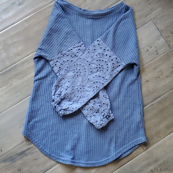 LAST FEW! Lace Long Sleeve Thermal Top Tee Tshirt NEW! - Picture 3 of 3